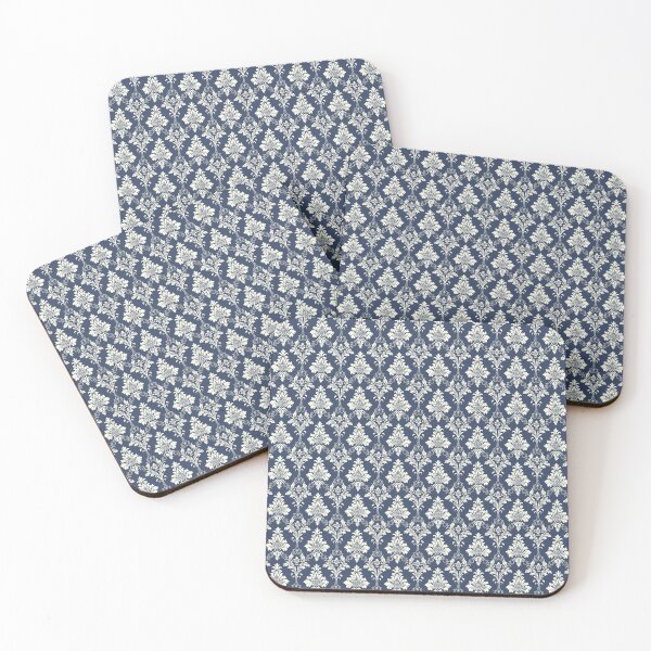 Item preview, Vintage Shabby Chic Blue Damask Pattern designed and sold by LouieVanille.