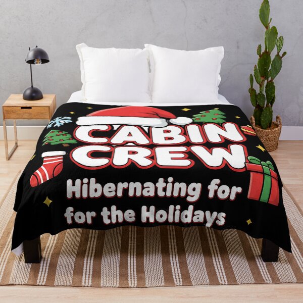 Item preview, Merry Cabin Crew Hibernating Christmas Cabin Design designed and sold by ArtDesignTp.