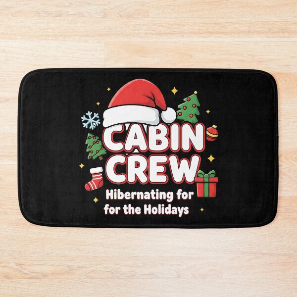 Item preview, Merry Cabin Crew Hibernating Christmas Cabin Design designed and sold by ArtDesignTp.