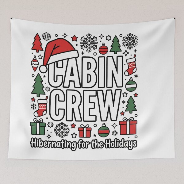 Item preview, Cabin Crew Festive Holiday Hibernation Winter Humor designed and sold by ArtDesignTp.