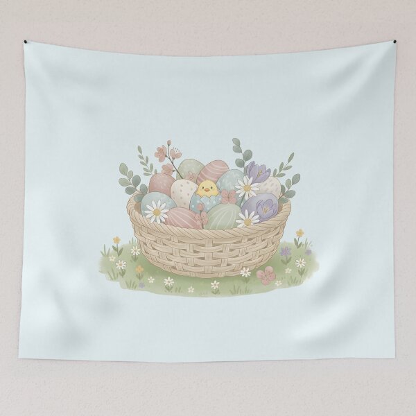 Item preview, Cute Easter Chick in Egg Basket designed and sold by HumTumMe.