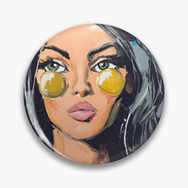 Item preview, Step into Modern Energy with a Stylized Woman Portrait Featuring Striking Eyes and Vibrant Splashes designed and sold by OlfactoART Studio.