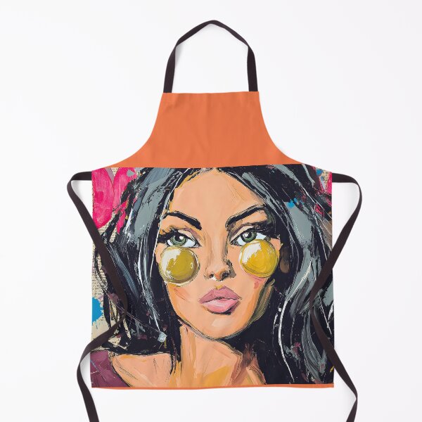 Item preview, Step into Modern Energy with a Stylized Woman Portrait Featuring Striking Eyes and Vibrant Splashes designed and sold by OlfactoART Studio.