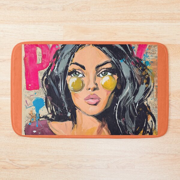 Item preview, Step into Modern Energy with a Stylized Woman Portrait Featuring Striking Eyes and Vibrant Splashes designed and sold by OlfactoART Studio.