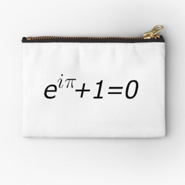 #Euler's #Identity, #Math, Mathematics, Science, formula, equation, #EulersIdentity Zipper Pouch