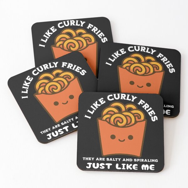 Item preview, “I like Curly Fries, they are salty and spiraling just like me.” Funny Food Shirt designed and sold by rvanderveken.