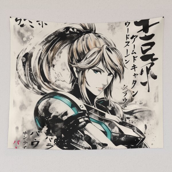 Item preview, Samus Sumi-e designed and sold by AnimeArsenalPrints.