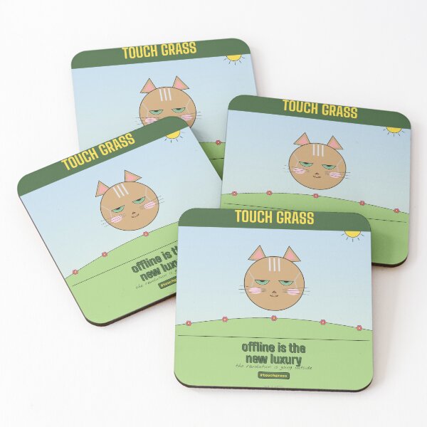 Item preview, Kitty needs to touch grass designed and sold by Sixième Studio.