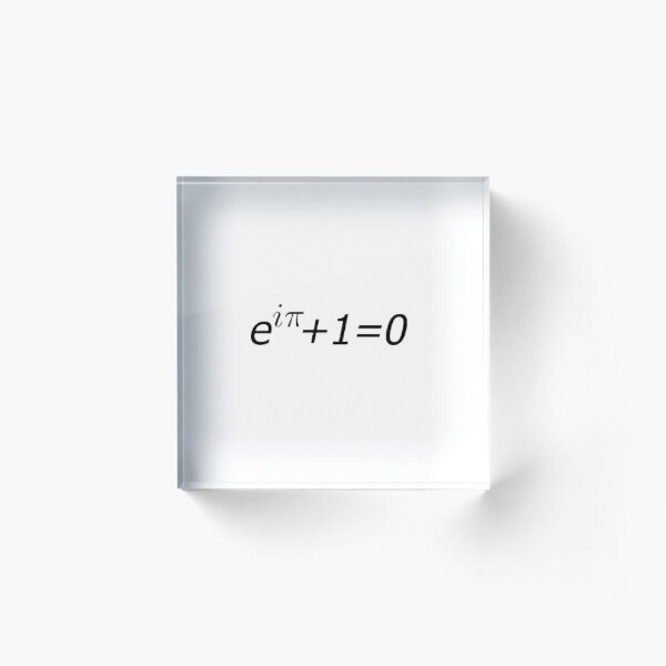 #Euler's #Identity, #Math, Mathematics, Science, formula, equation, #EulersIdentity Acrylic Block