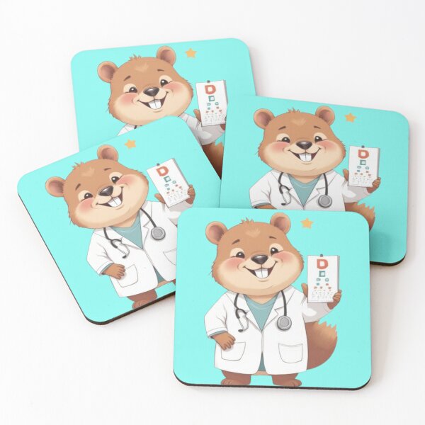 Item preview, Pediatric Eye Doctor Beaver Cartoon designed and sold by med-lavender-ee.