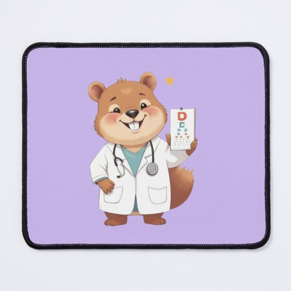 Item preview, Pediatric Eye Doctor Beaver Cartoon designed and sold by med-lavender-ee.