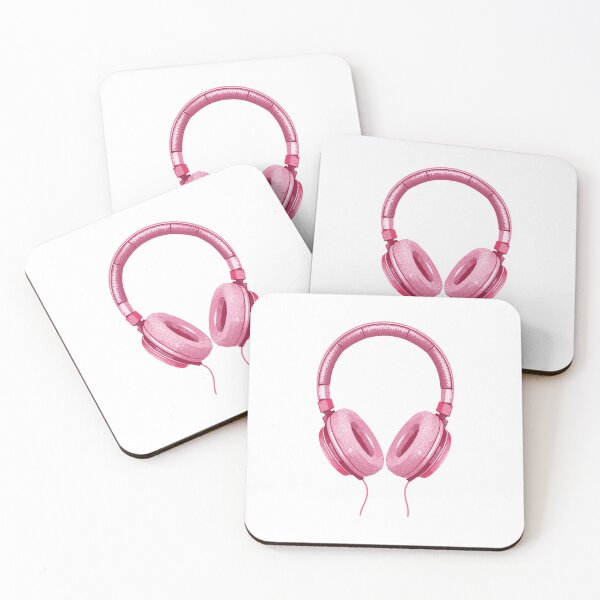 Item preview, Modern Trendy Girly Pink headphones  designed and sold by SOUFIANE1991.