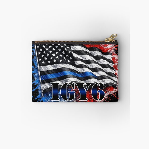 Item preview, IGY6 Thin Blue Line Flag – Patriotic Law Enforcement Support Design designed and sold by The Bearded Embroiderer.