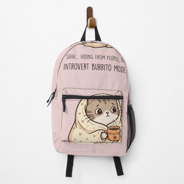 Item preview, Introvert Cat Blanket Burrito Cozy Meme designed and sold by Quiet Mode Studio.
