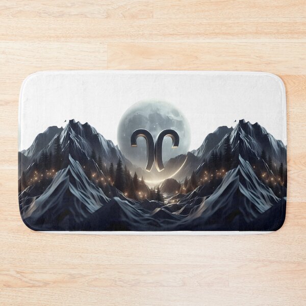 Item preview, Aries Dark Moon Mountain Mystic Landscape designed and sold by Zodiac Celestial Art.