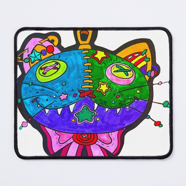 Item preview, Colour cat in creepy cute style hand drawing  designed and sold by Cozy-12.