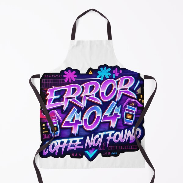 Item preview, Error 404 Coffee Not Found Retro 80s Glitch Typography designed and sold by Retro Mood Co.
