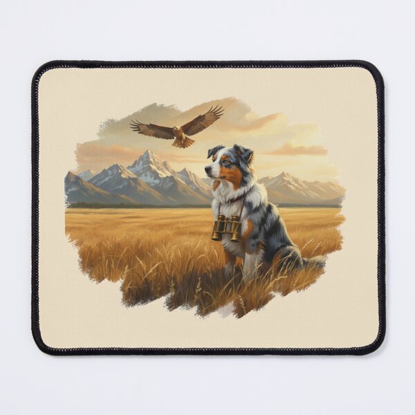 Item preview, Birdwatching Dog Watching Eagle – Nature Lover Design designed and sold by Willow & Ink.