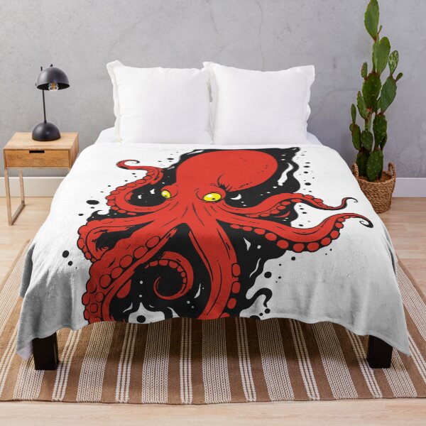 Item preview, Red octopus with yellow eyes  designed and sold by Good_Things.