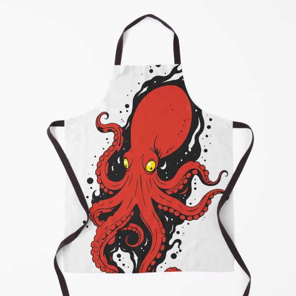 Item preview, Red octopus with yellow eyes designed and sold by Good_Things.