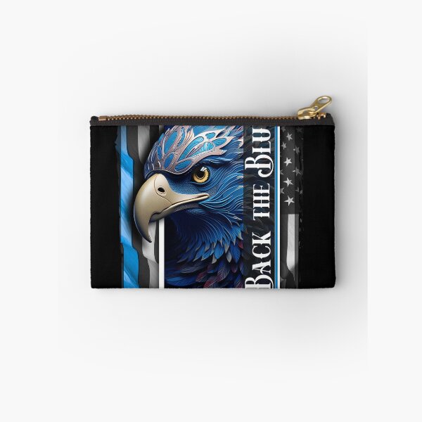 Item preview, Back the Blue Eagle – Thin Blue Line Patriotic Support Design designed and sold by The Bearded Embroiderer.