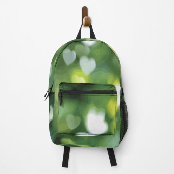 Item preview, Heart‑Shaped Bokeh on Green Background designed and sold by Arturo Daniel Garcia Palomo.