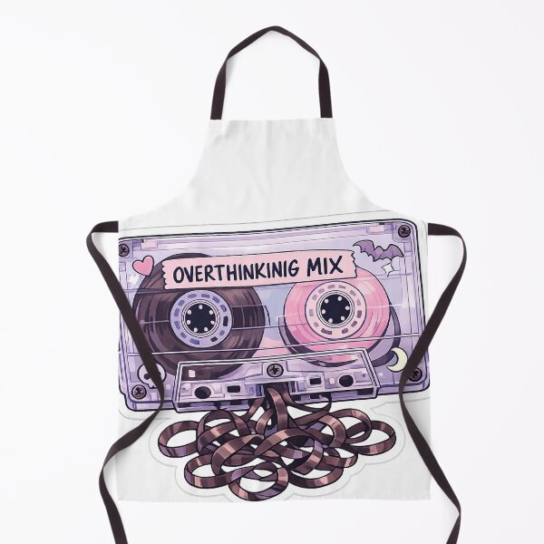 Item preview, Overthinking Mixtape Vintage 90s Cassette Tape Aesthetic designed and sold by Retro Mood Co.