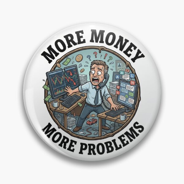 Artikelvorschau, More Money More Problems Crypto Trader Stock Market Crash Sticker entworfen und verkauft von Bug by Design.