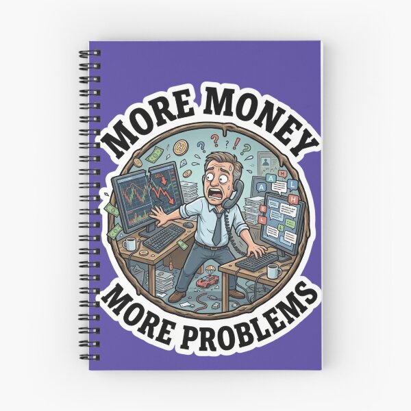 Artikelvorschau, More Money More Problems Crypto Trader Stock Market Crash Sticker entworfen und verkauft von Bug by Design.