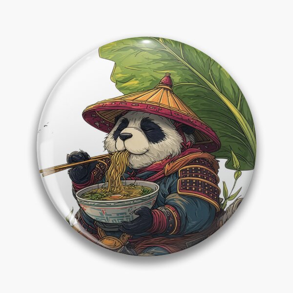 Item preview, Samurai Panda Eating Ramen designed and sold by Mon!o.
