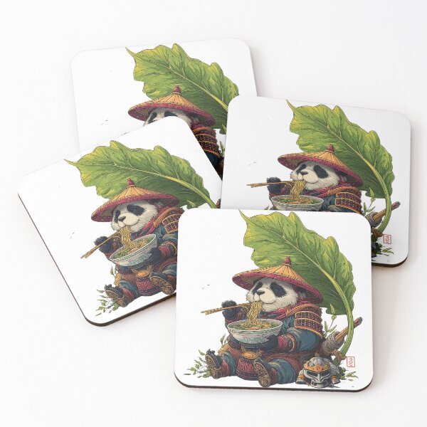 Item preview, Samurai Panda Eating Ramen designed and sold by Mon!o.