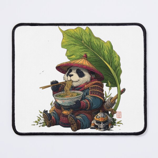 Item preview, Samurai Panda Eating Ramen designed and sold by Mon!o.