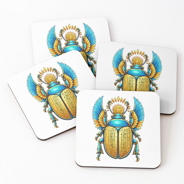 Item preview, Sacred Egyptian Scarab – Winged Khepri Sun Symbol Ancient Egypt Art designed and sold by GulfSignature.
