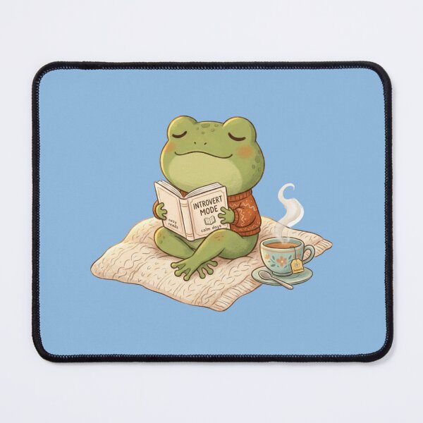 Item preview, Introvert Frog Reading Book Relaxing designed and sold by Quiet Mode Studio.