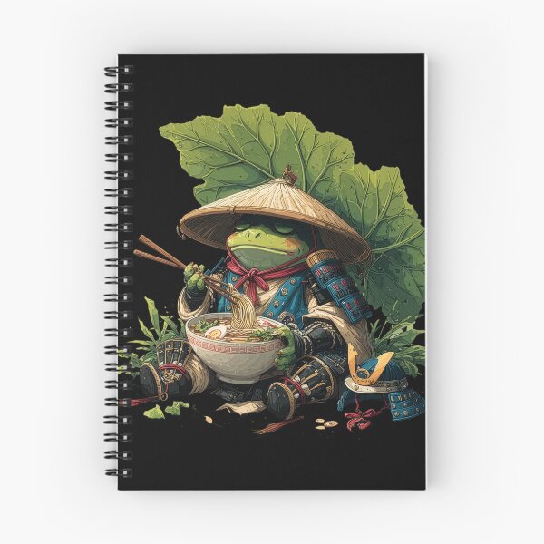 Item preview, Samurai Frog Eating Ramen designed and sold by Mon!o.