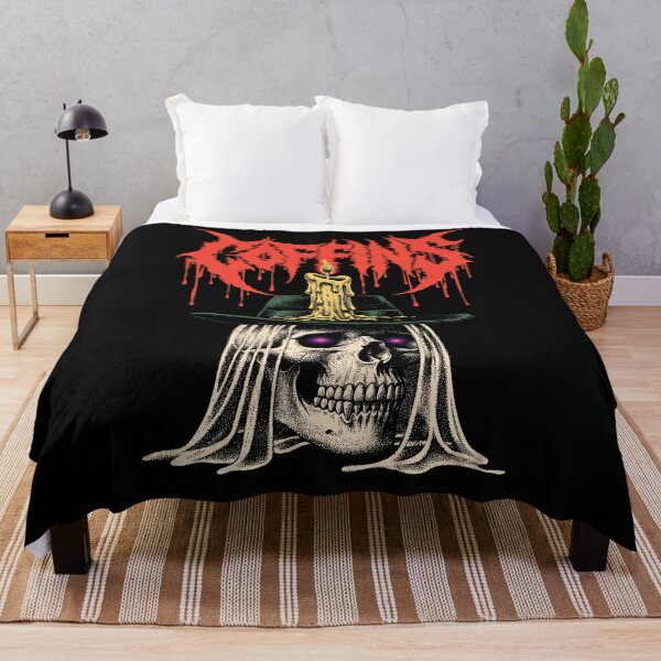 Item preview, The bad guy - Death Metal Horror Skull designed and sold by CoffinsArt.