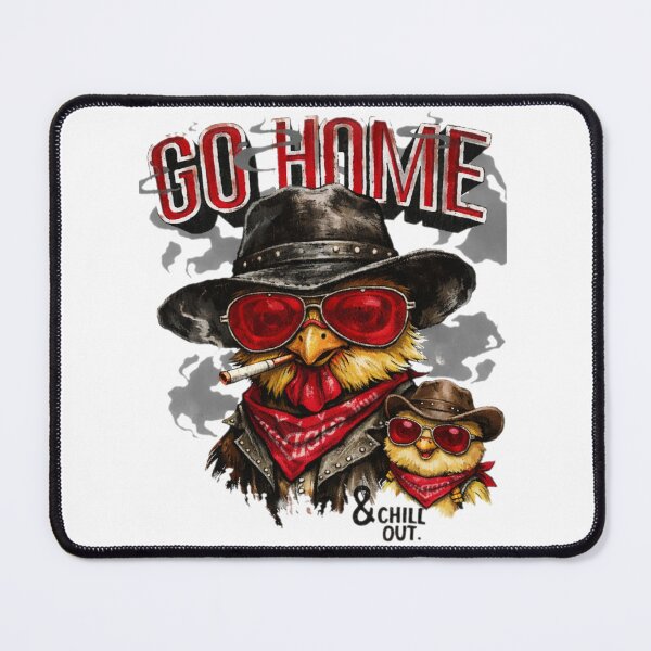 Item preview, Cool Biker Chicken Go Home Chill Out designed and sold by Shirtaholism.