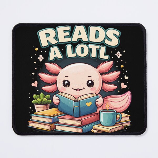 Item preview, Readsalotl Cute Axolotl Reading Book Funny Book Lover Pun designed and sold by VibeOffline Studio.