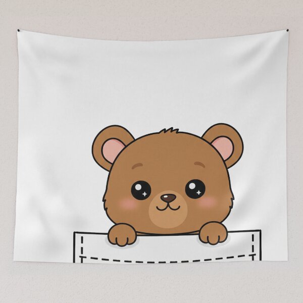 Item preview, Cute Bear Pocket designed and sold by  Side Quest Studio.