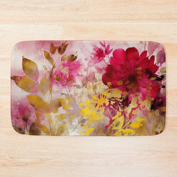 Item preview, Romantic Scarlet Red And Golden Flowers Stylized Art designed and sold by DEC02.