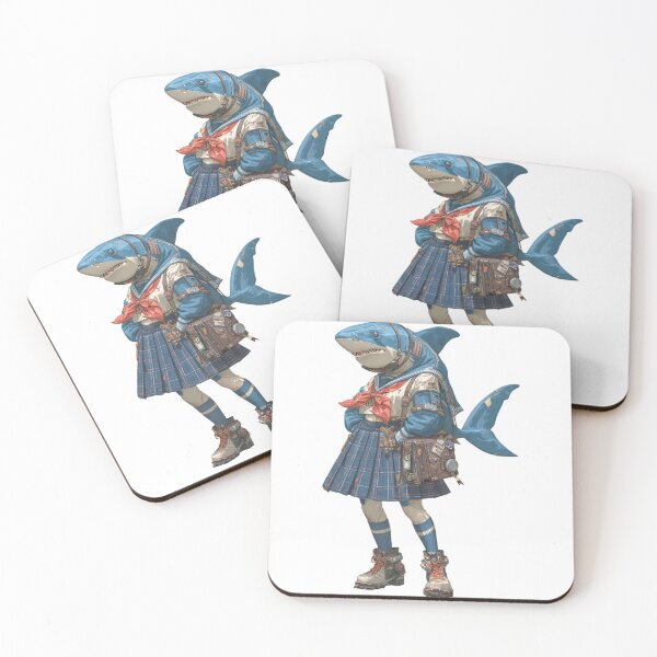 Item preview, Shark Schoolgirl – Stylish Shark Student designed and sold by Mon!o.