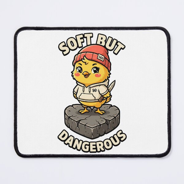 Item preview, Soft But Dangerous Chick – Cute But Violent Funny Animal Meme Design designed and sold by MoodFit2026.