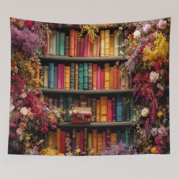 Item preview, Floral Bookshelf designed and sold by bubblyrainbow.