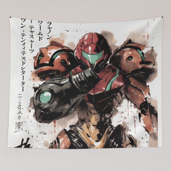 Item preview, Metroid Sumi-e designed and sold by AnimeArsenalPrints.