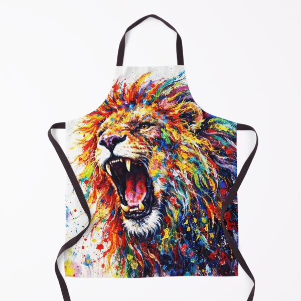 Item preview, Colorful Roaring Lion Abstract Art designed and sold by UnikaArto.