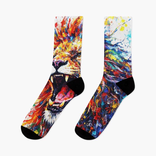 Item preview, Colorful Roaring Lion Abstract Art designed and sold by UnikaArto.