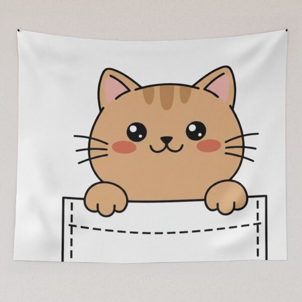 Item preview, Cute Pocket Cat designed and sold by  Side Quest Studio.