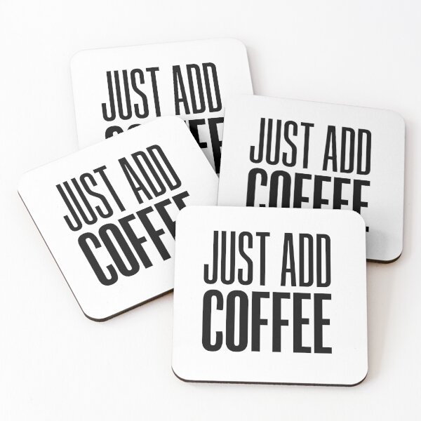 Item preview, Just Add Coffee, Typography  designed and sold by Memes N Lore .