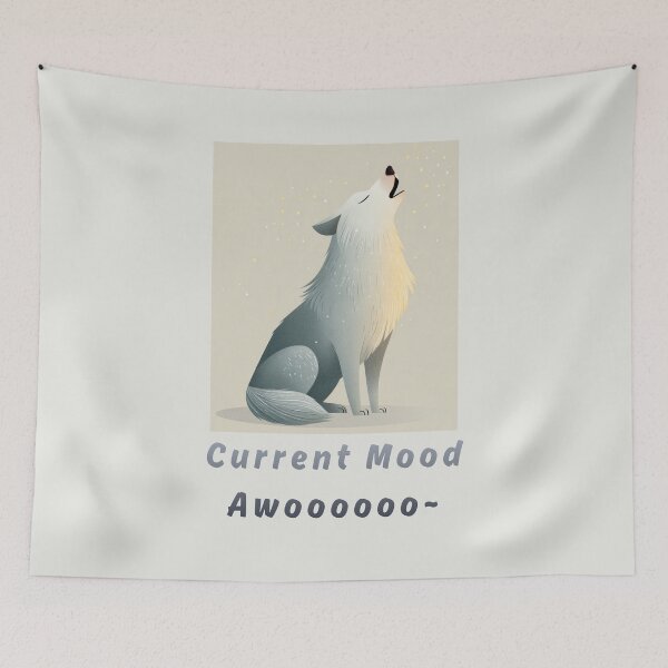 Item preview, Current Mood: Awooooo~ designed and sold by bubblyrainbow.