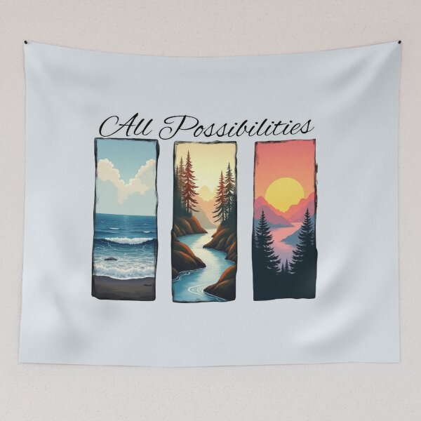 Item preview, All Possibilities - Nature Triptych Landscape designed and sold by PriyaMagic.